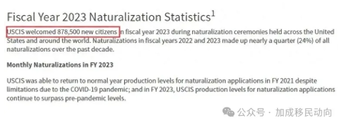 2023财年数据揭晓：美国入籍移民数量惊人！